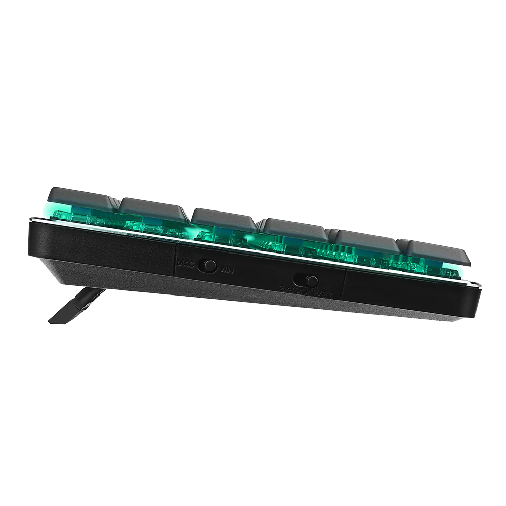 Rampage W-GRANITE Blue Switch RGB Siyah/Gri Kablosuz Gaming Klavye