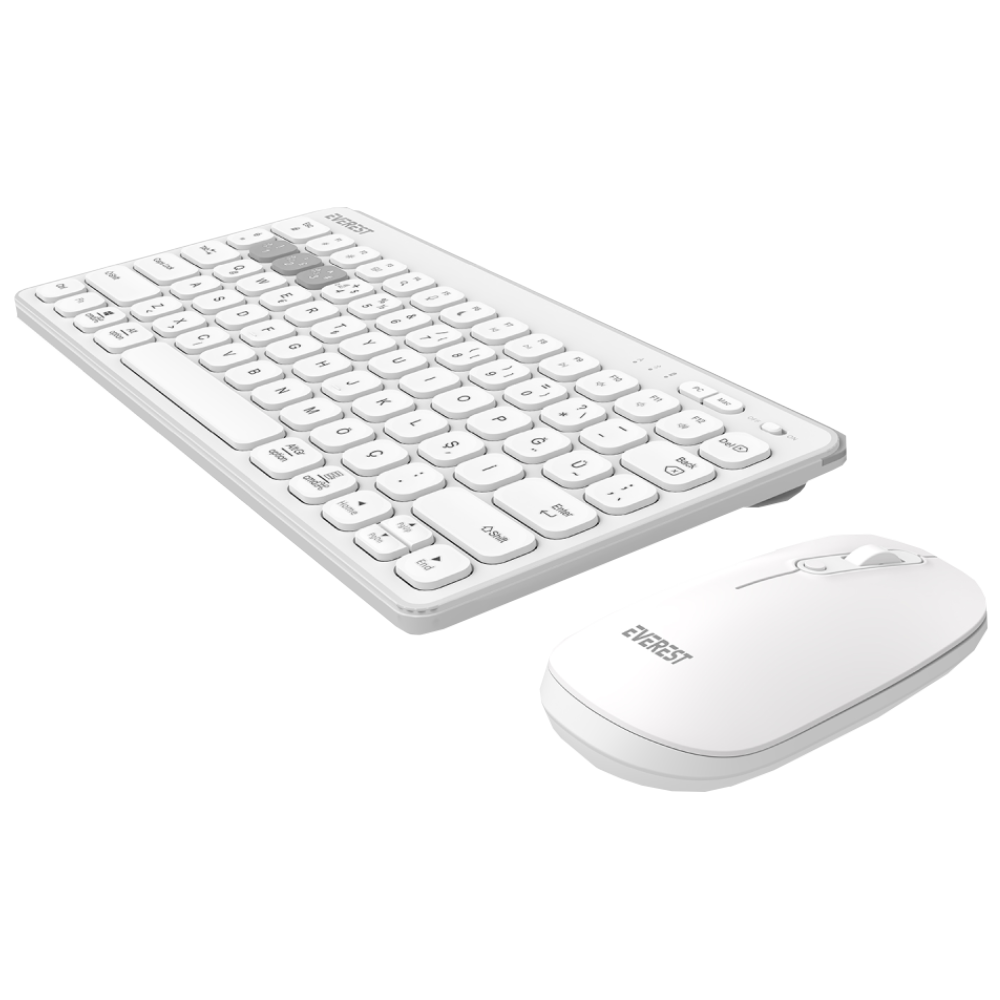 Everest KM-BT903 LUMI Beyaz Kablosuz Klavye Mouse Set