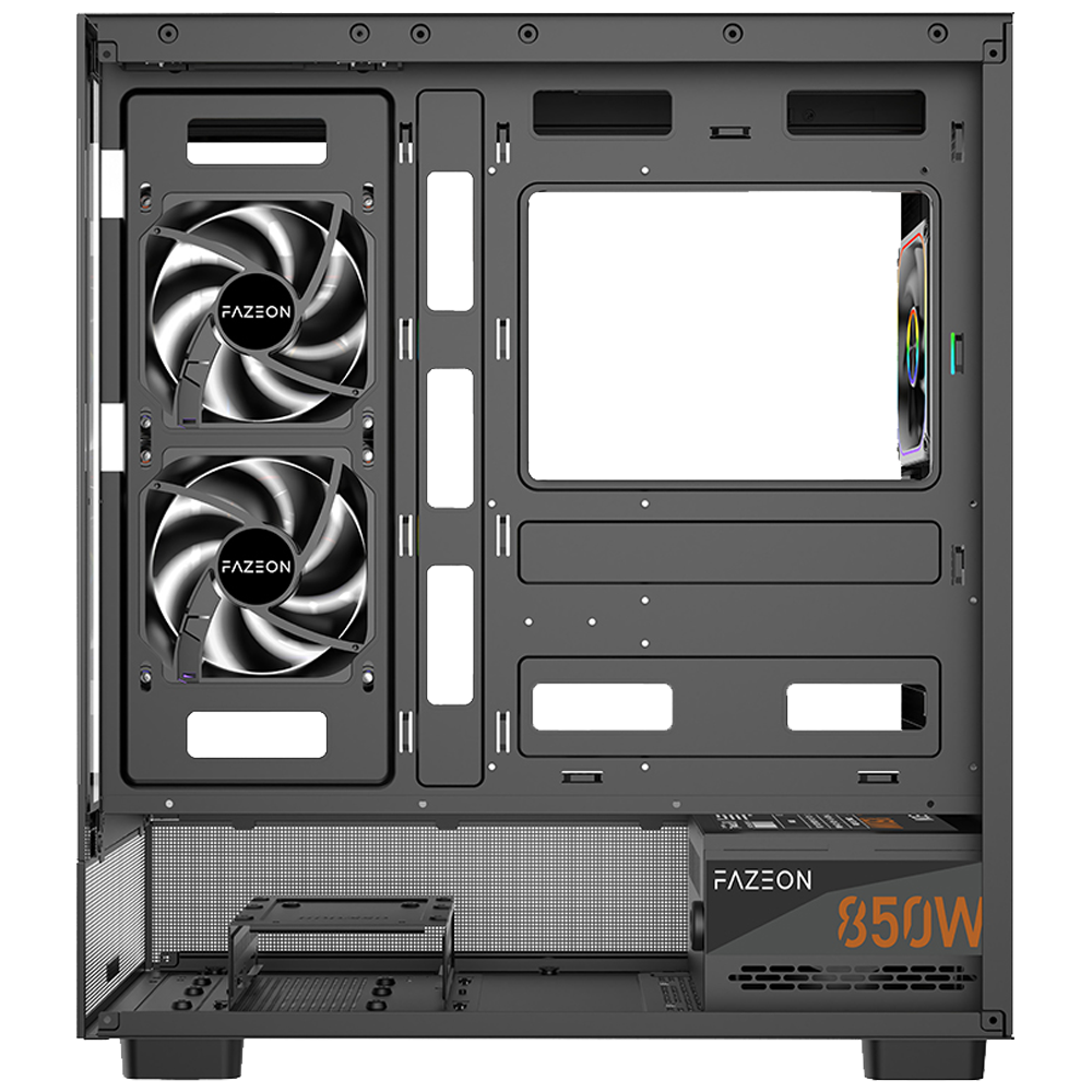 FAZEON F17 850W 80+ Bronze Tempered Glass Mesh ARGB USB 3.0 Siyah ATX Bilgisayar Kasası