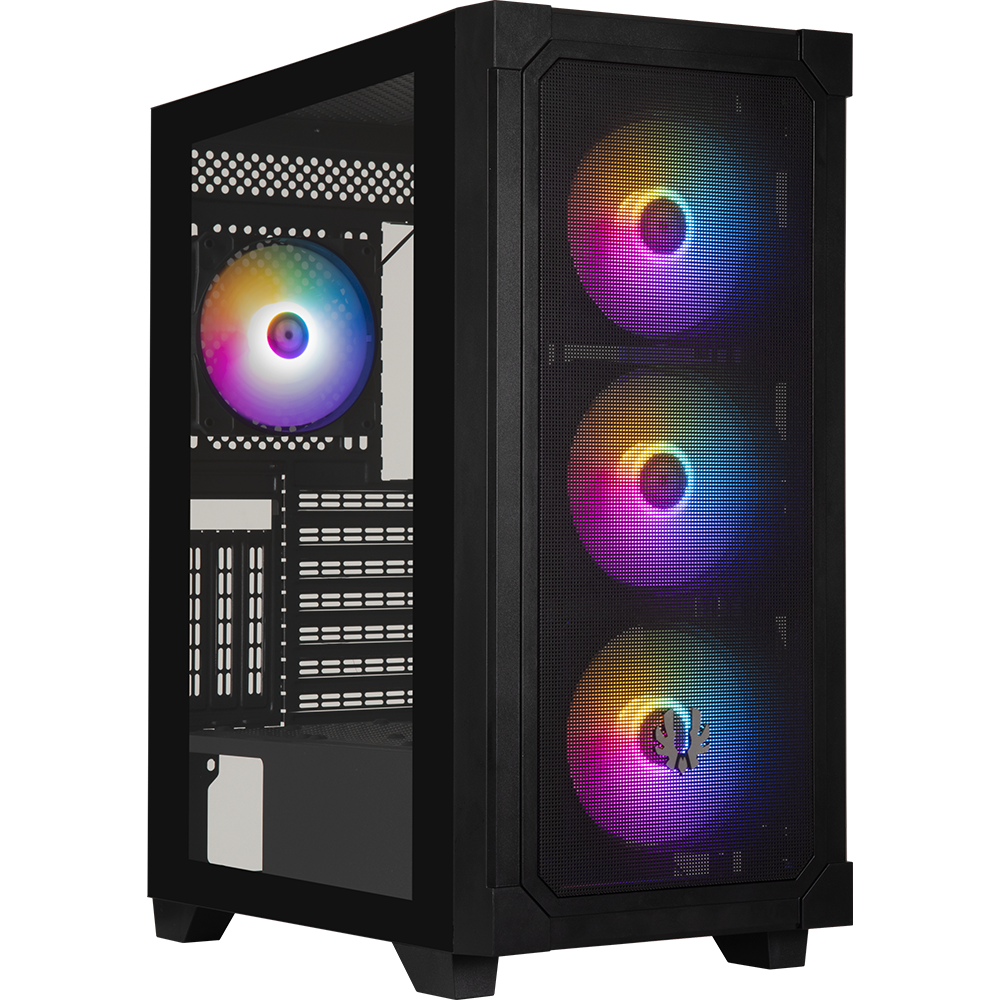 BitFenix Graph 750W 80+ Bronze  Tempered Glass FRGB USB 3.0 Mesh ATX Mid Tower Siyah Kasa görsel 1
