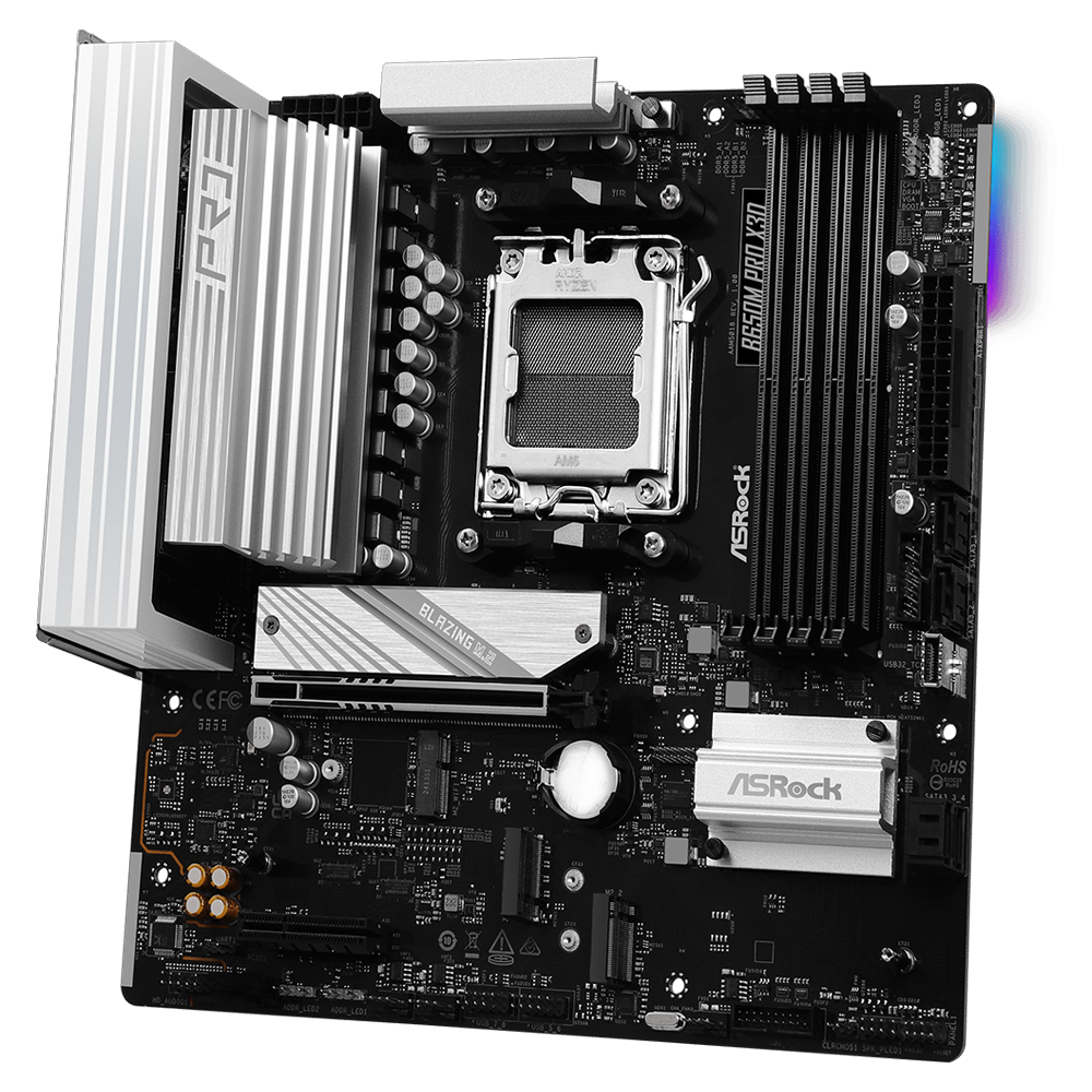 ASROCK B650M PRO X3D WİFİ 8000MHz OC DDR5 Soket AM5 M.2 USB 3.2 DP HDMI mATX Anakart