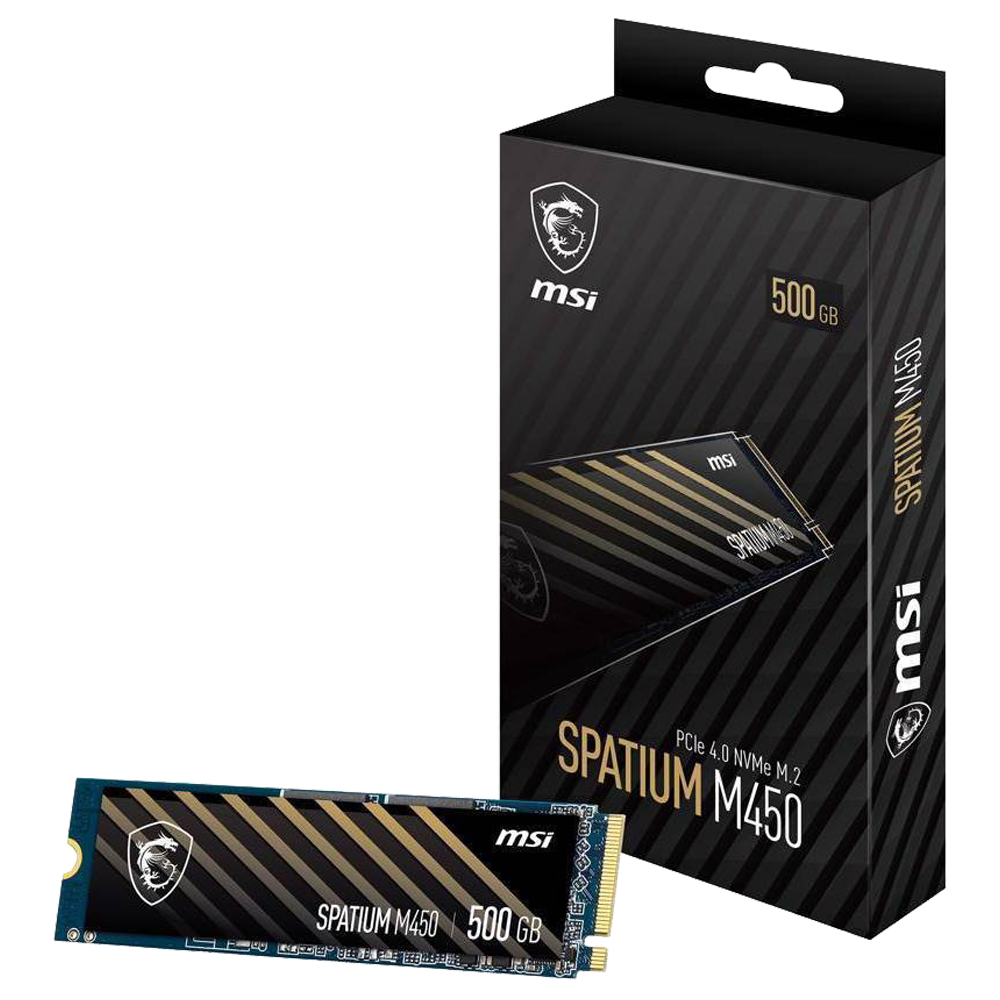 MSI 500GB SPATIUM M450 Gen4 M.2 2280 SSD (3600MB Okuma / 2300MB Yazma)