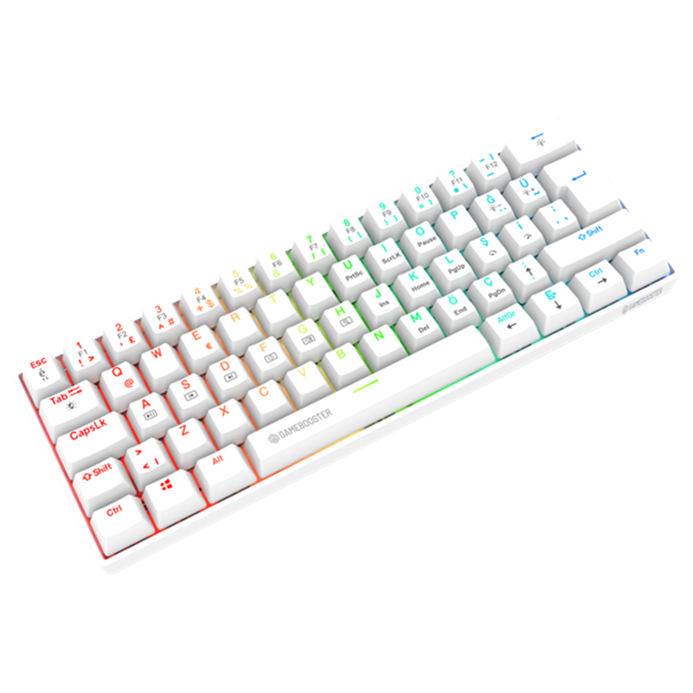 GameBooster Syma Red Switch RGB Beyaz Mekanik Kablolu Gaming Klavye