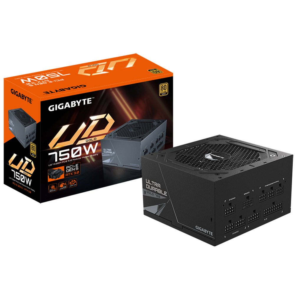 GIGABYTE UD750GM PG5 750W 80+ Gold Gen 5.0 ATX 3.0 Full Modüler PSU görsel 1