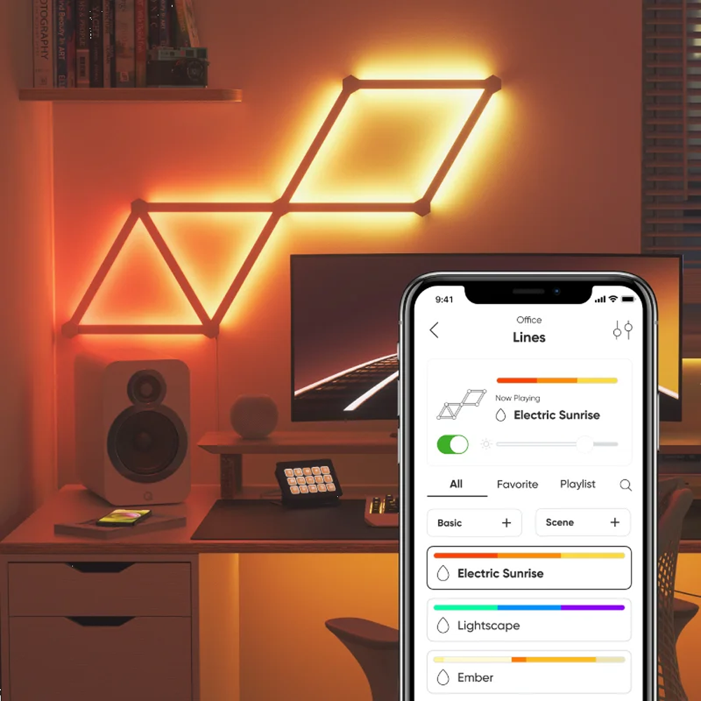 Nanoleaf Lines 60 Degrees RGBW Başlangıç Paketi Led Şerit Aydınlatma