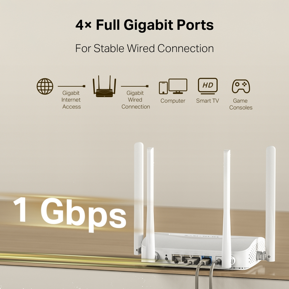 Mercusys BE3600 Çift Bant Wi-Fi 7 Beyaz Router