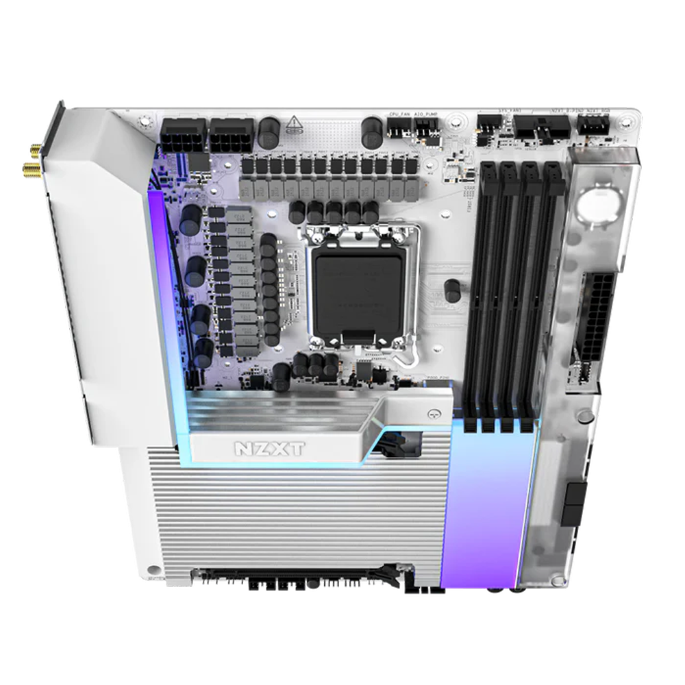 NZXT N9 Z890 8000MHz(OC) DDR5 Soket LGA 1851 M.2 WIFI7 HDMI RGB Beyaz ATX Anakart