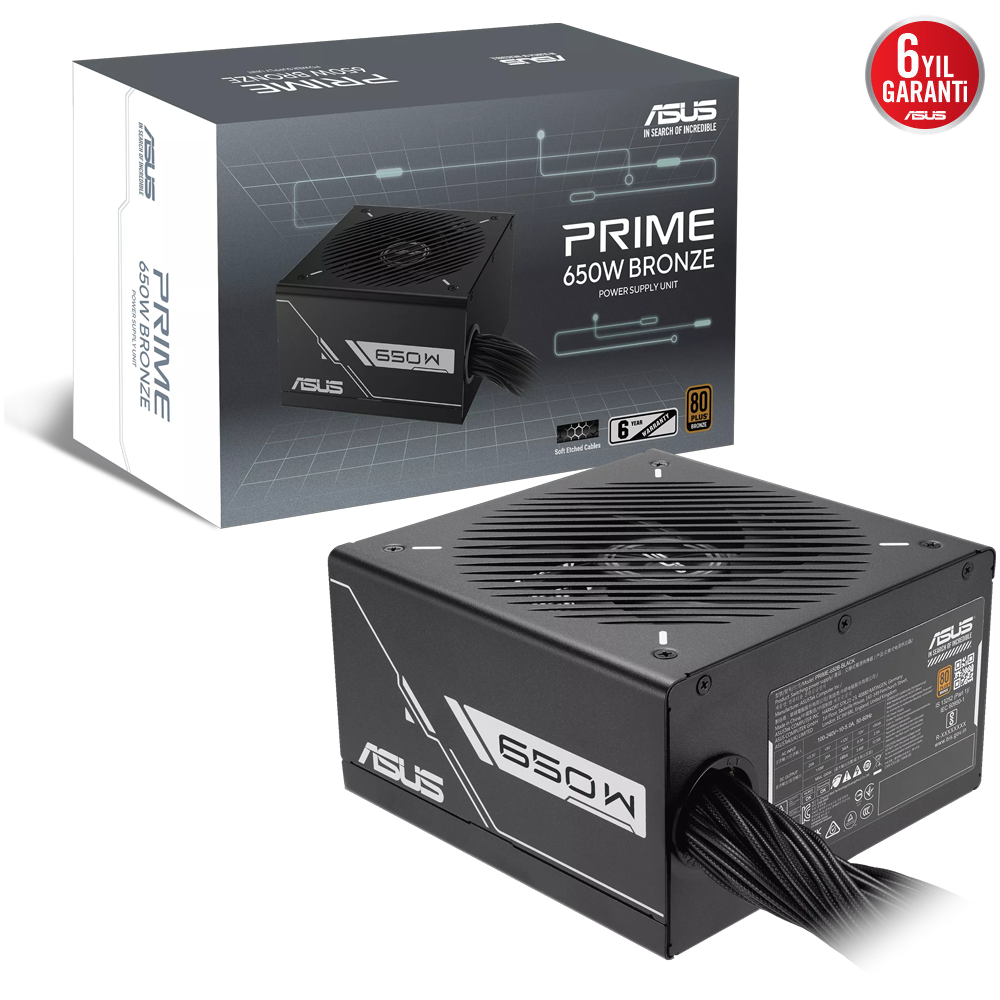 ASUS PRIME 650B 650W 80+ Bronze 120mm Fanlı PSU