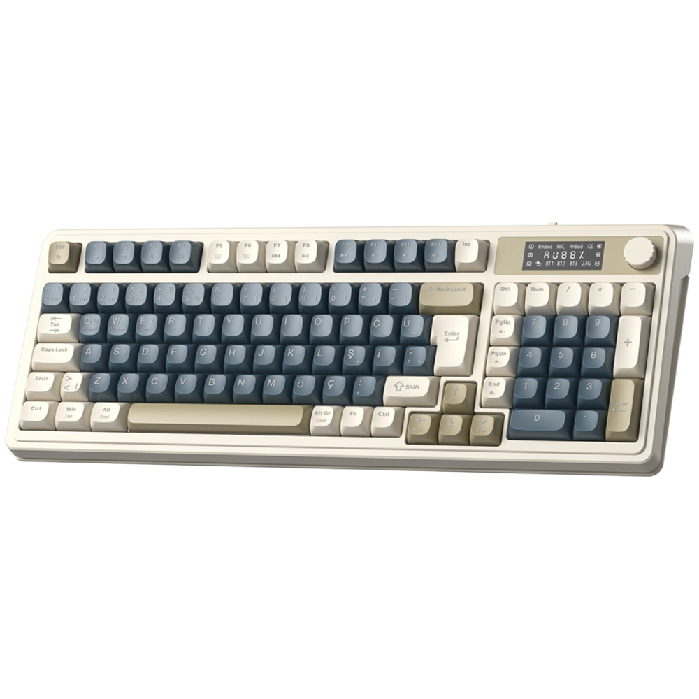 Aula S99 PRO Retro RGB Lacivert Kablosuz Gaming Klavye