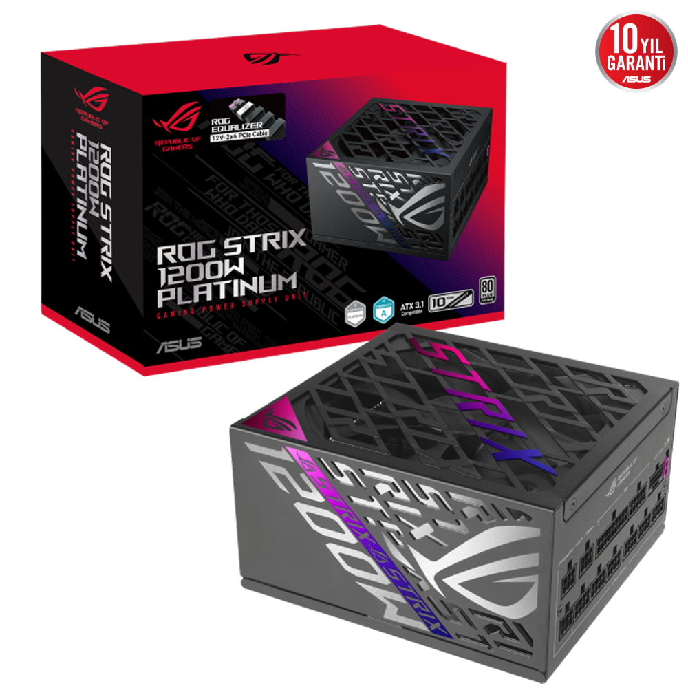 ASUS ROG STRIX 1200P ROG Equalizer 1200W 80+ Platinum ATX 3.1 Gen 5.1 Full Modüler PSU