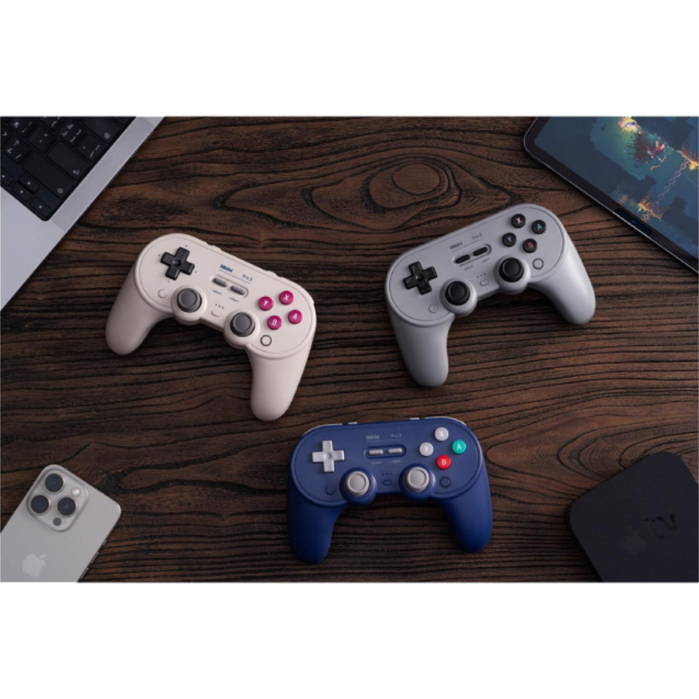 8BitDo Pro 3 TMR Hall Efect Triggers Kablosuz Gri Gamepad