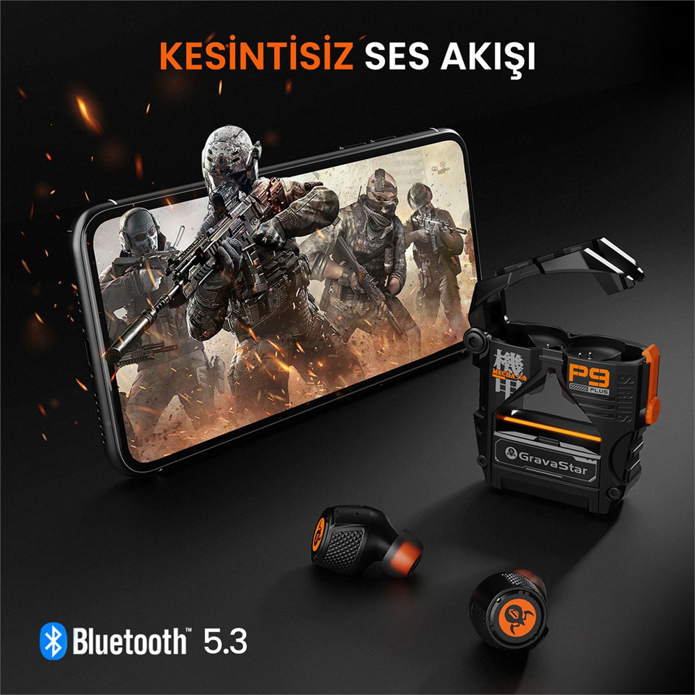 GravaStar Sirius Plus ANC Kablosuz Siyah Kulak İçi Kulaklık