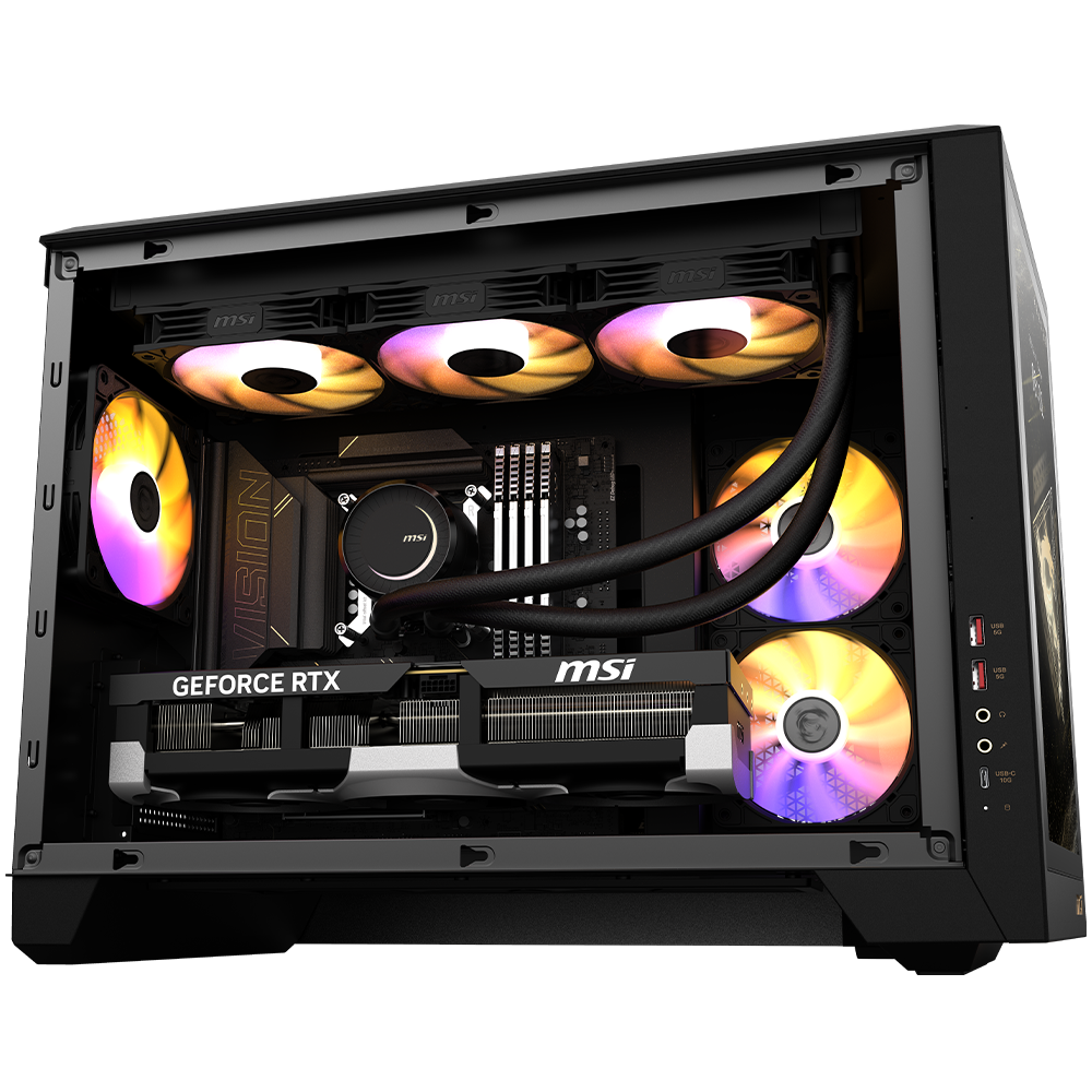 MSI MEG VISION X AI 2NVV9-056TR ULTRA 9 285K 32GB DDR5 2TB SSD RTX5080 VENTUS 3X 16G W11 Siyah Gaming Pc