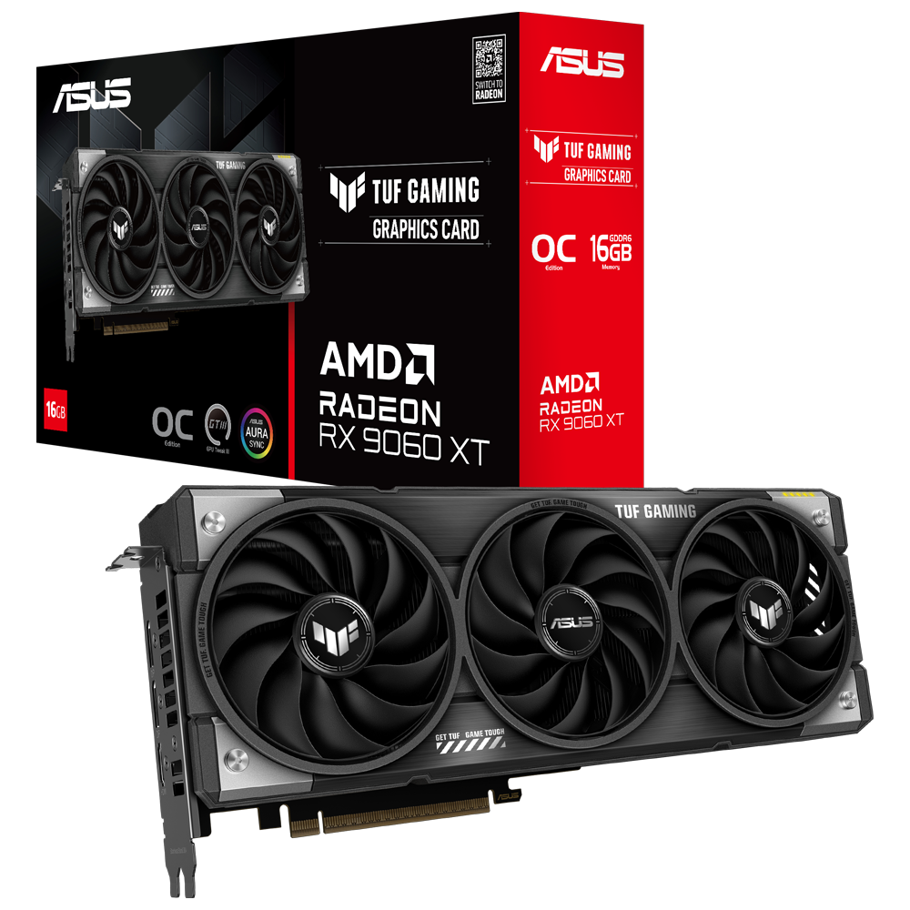 ASUS TUF Gaming Radeon RX 9060 XT OC Edition 16GB GDDR6 128 Bit