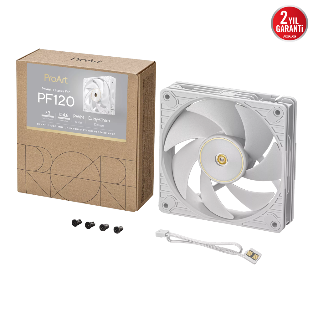ASUS PROART PF120 PWM Beyaz 120mm Kasa Fanı