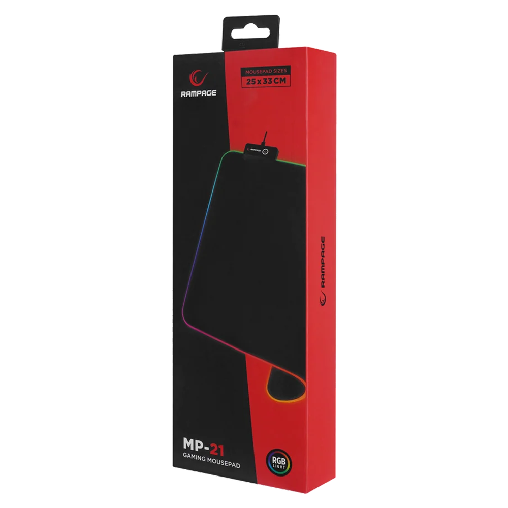 Rampage PULSAR MP-21 Siyah M RGB Gaming Mouse Pad
