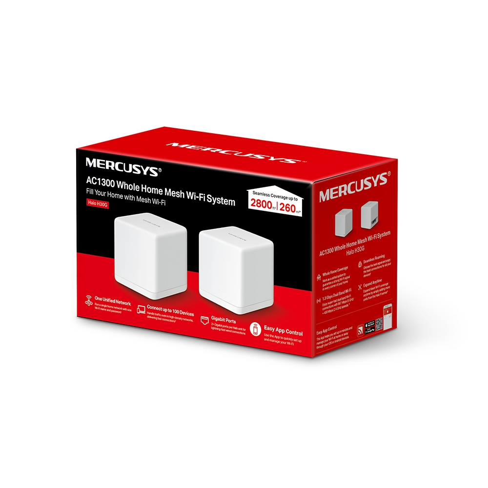 Mercusys Halo H30G Yeni Gelen AC1300 Bütün Ev Wi-Fi Mesh Sistem 2'li