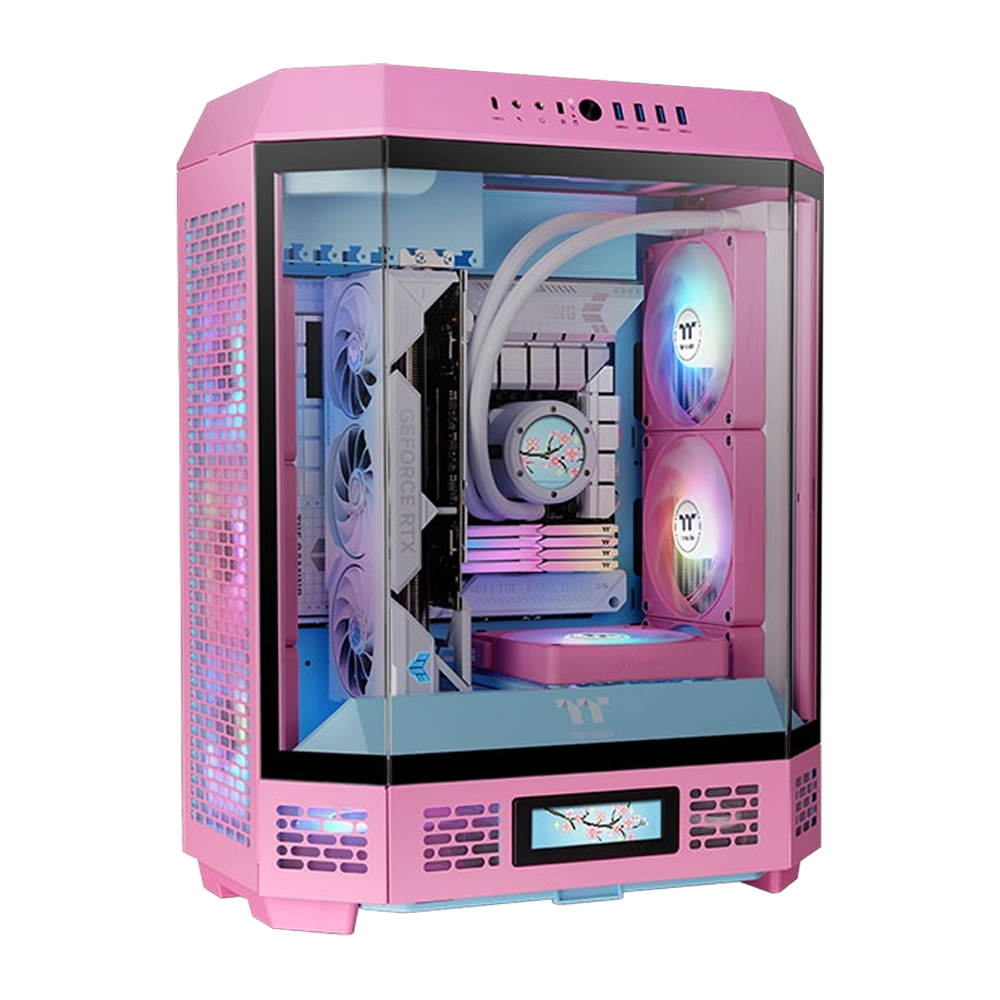 Thermaltake Tower 600 Bubble Pink USB 3.2 Tempered Glass ATX Mid Tower Gaming Kasa