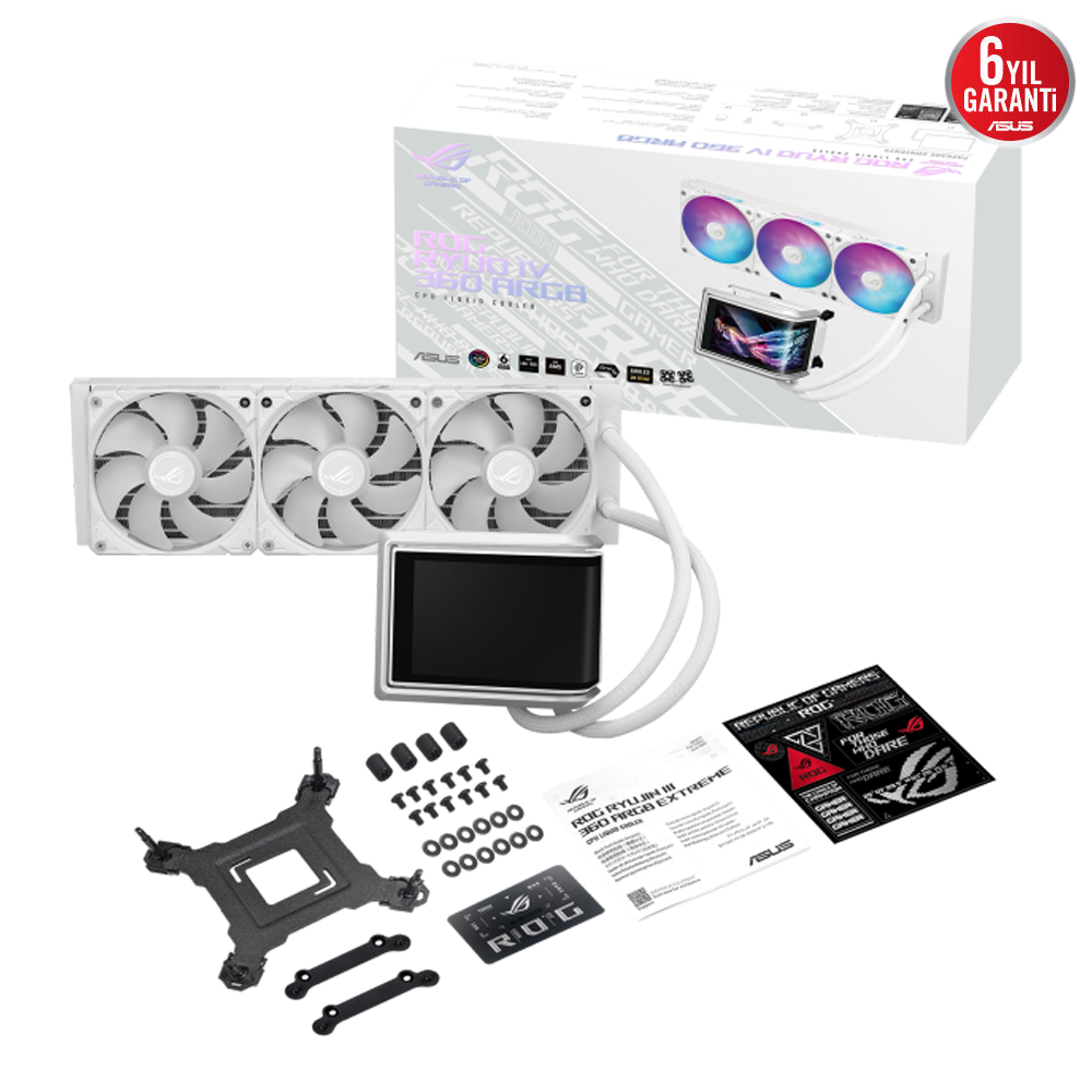 ASUS ROG RYUO IV 360 ARGB 360mm Beyaz İşlemci Sıvı Soğutucu