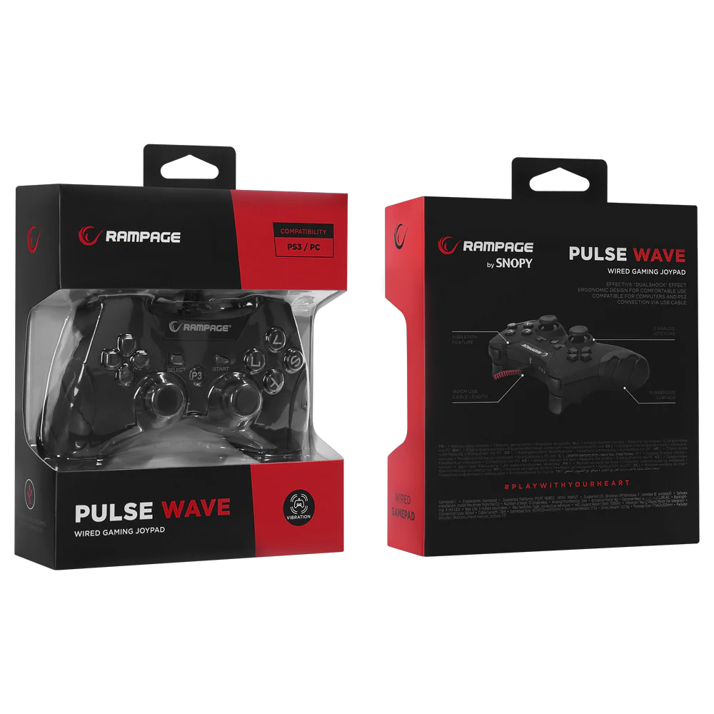 Rampage PULSE WAVE Siyah Kablolu Gamepad