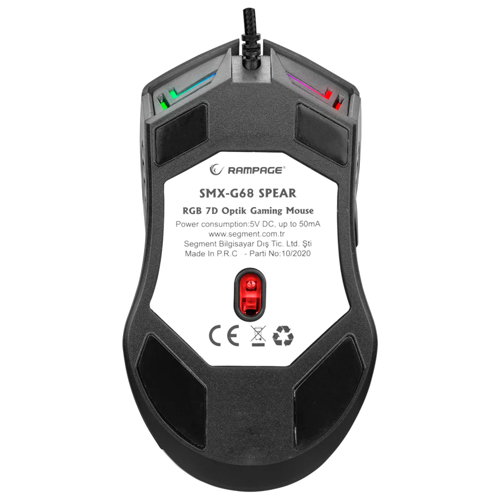 Rampage SMX-G68S SPEAR V2 12800DPI RGB Kablolu Siyah Gaming Mouse