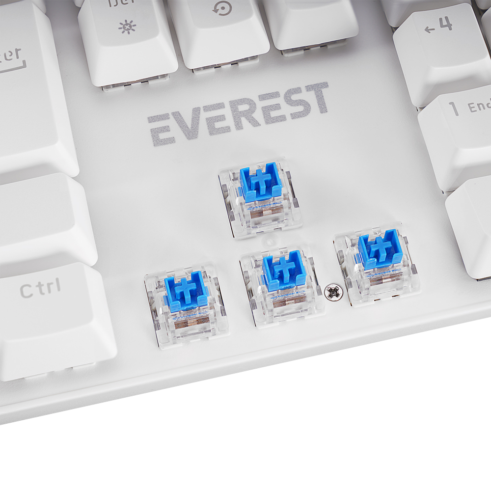 Everest KB-MK1 Lumos Blue Switch RGB Beyaz Kablolu Gaming Klavye 