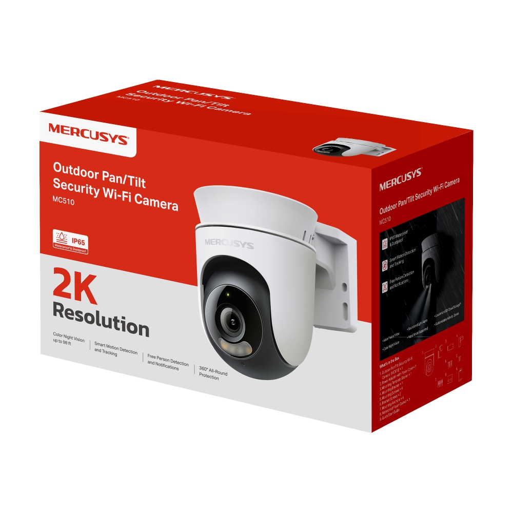 MERCUSYS MC510 Yatay/Dikey Hareketli Wi-Fi Güvenlik Kamerası