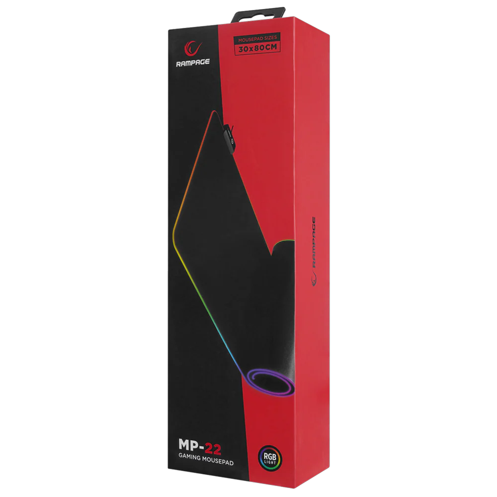 Rampage MP-22 Pulsar Siyah XL RGB Ledli Gaming Mouse Pad