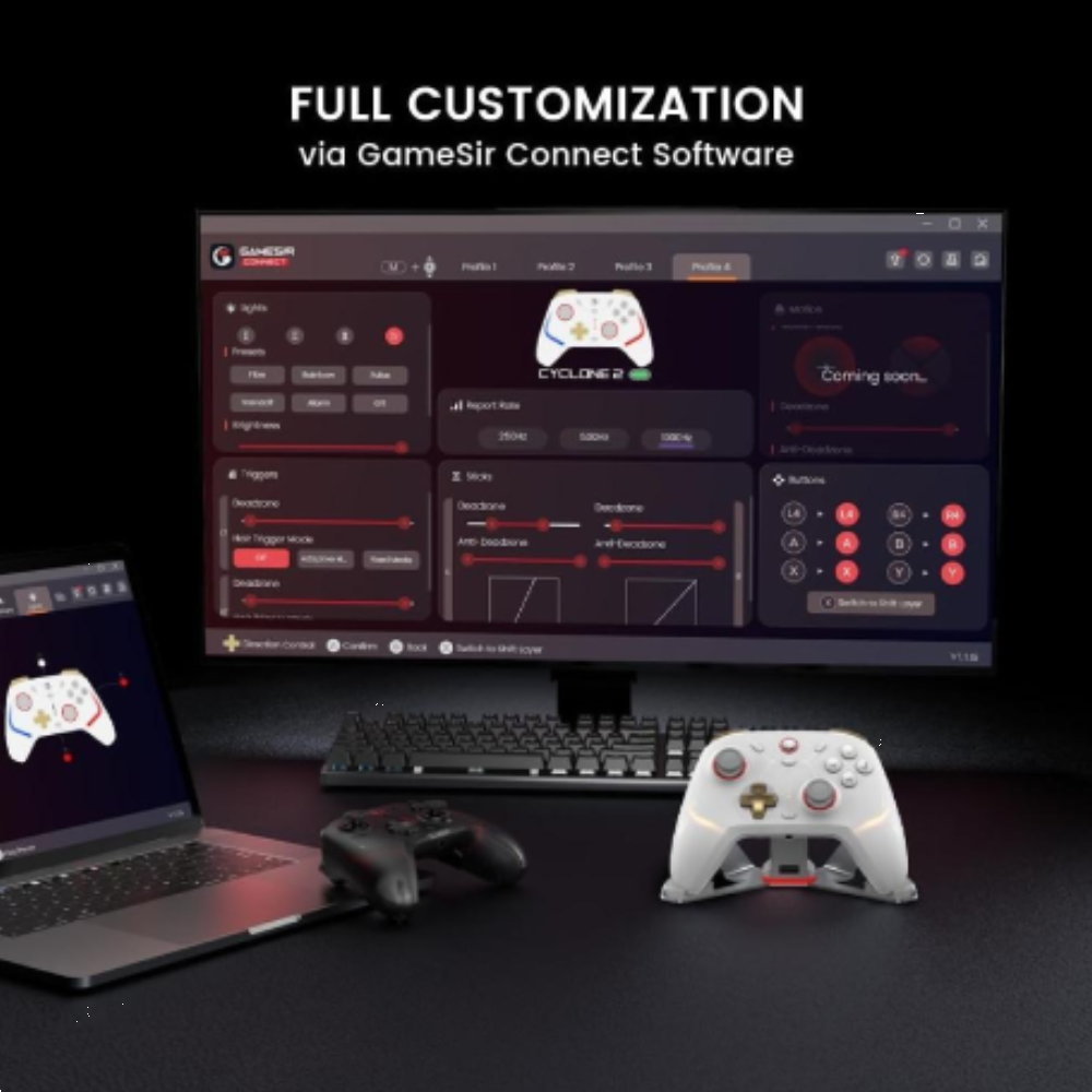 Gamesir Cyclone 2 TMR Sticks Hall Efect Trigger Kablosuz Siyah Gamepad