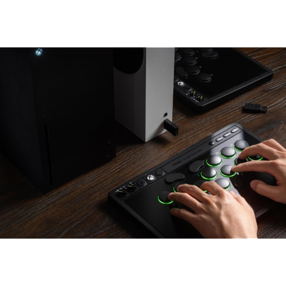 8BitDo All Button Arcade Stick XBOX (Xbox Series X|S, Xbox One ve PC için) Mekanik Switch 2.4 G Kablosuz Siyah Gamepad