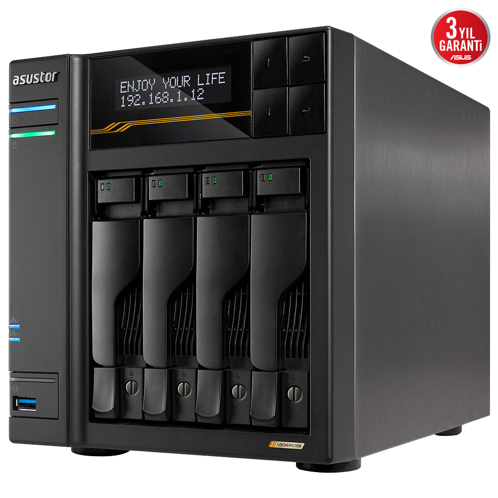 ASUSTOR LOCKERSTOR 4 Gen3 4 Yuvalı Desteği NAS Depolama Genişletici