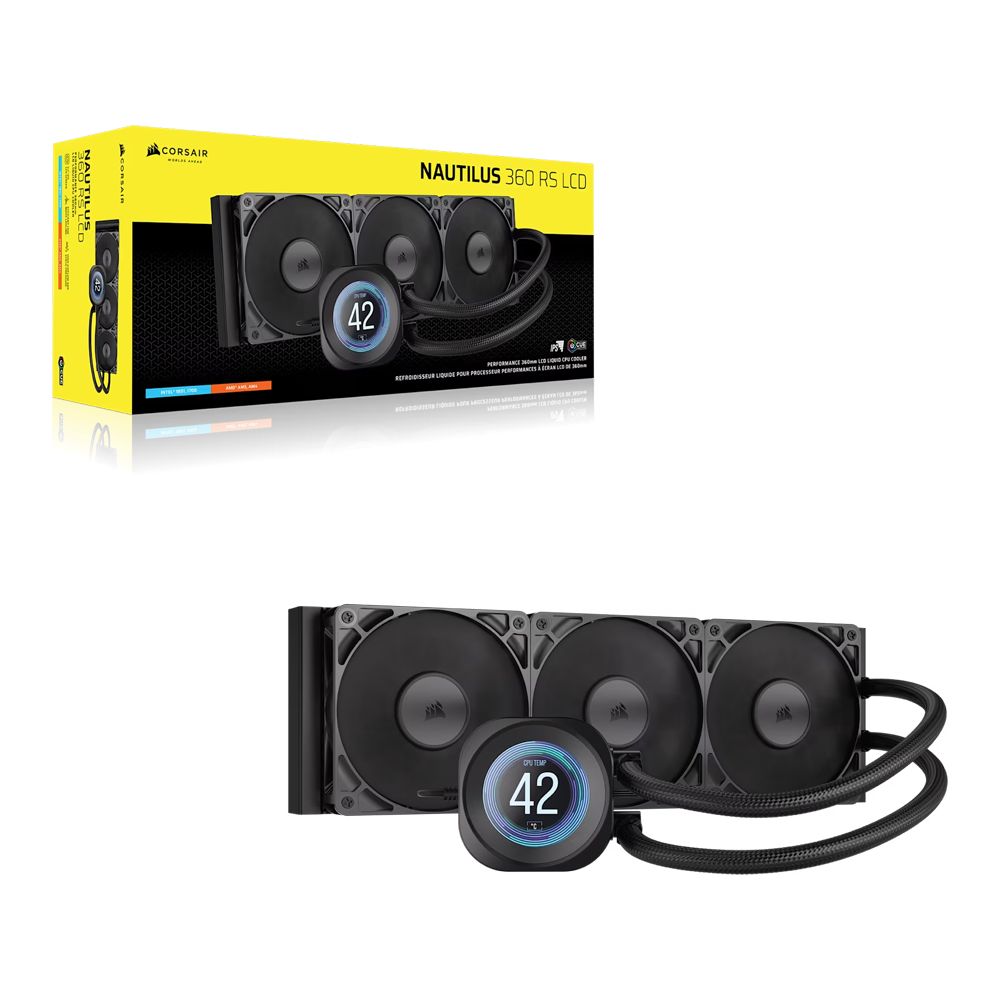 CORSAIR NAUTILUS 360 RS LCD 360mm Siyah İşlemci Sıvı Soğutucu