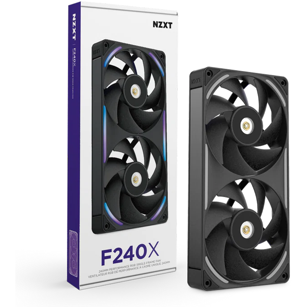 NZXT F240X Single-Frame RGB 240mm Siyah Kasa Fanı
