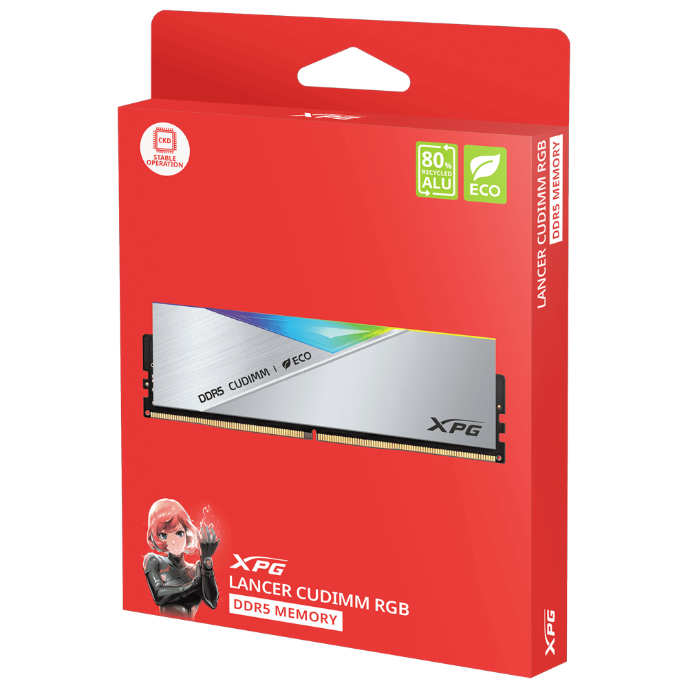 XPG Lancer 48GB(2x24) RGB 8400MHz CL40 CU-DIMM DDR5 Gümüş Dual Kit Ram