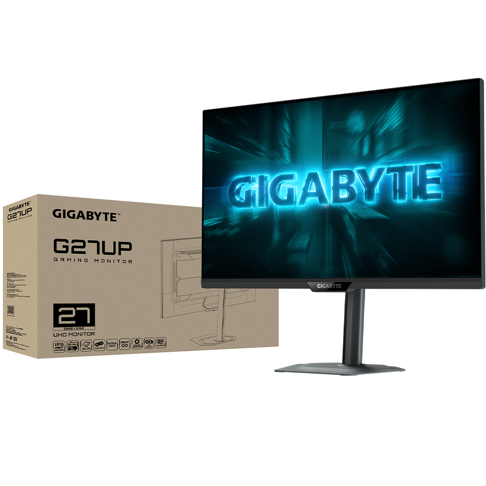 GIGABYTE G27UP 27" 4K 160Hz FHD 320Hz 1ms HDMI DP Type-C G-Sync FreeSync HDR10 UHD Dual Mode SS IPS Gaming Monitör