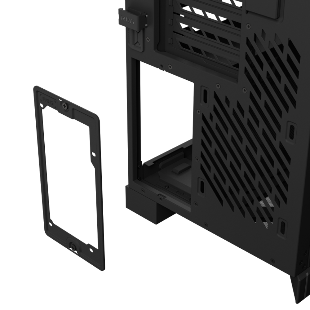 ASUS ROG CRONOX GR801 Curve Tempered Glass USB 3.2 ARGB LCD Ekranlı Siyah ATX Mid Tower Kasa