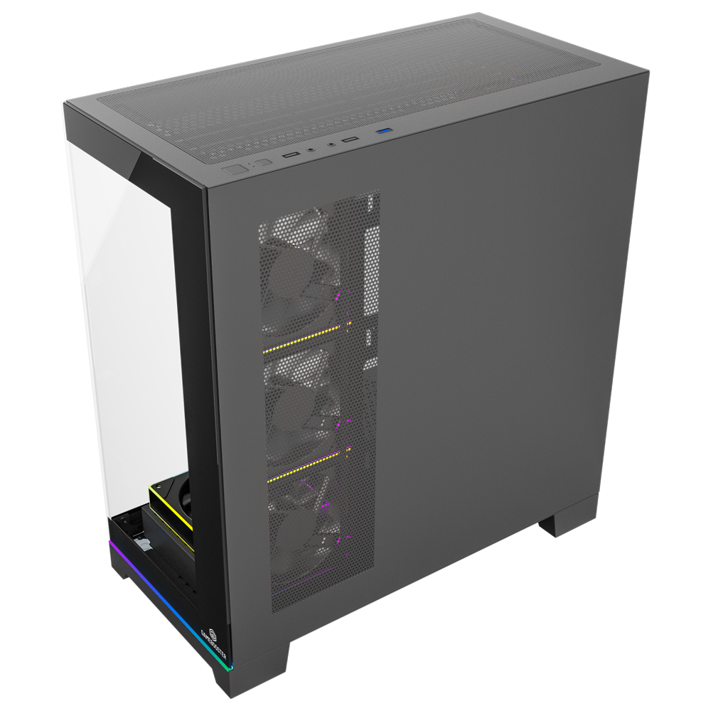 GameBooster NYVRA SYNC 850W 80+ Bronze ATX3.1 Gen5.1 SeaView ARGB ATX Mid Tower Siyah Kasa