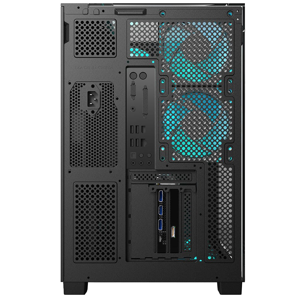 PowerBoost ECLIPSE USB 3.0 USB-C Tempered Glass 8x ARGB Fanlı ATX Mid Tower Siyah Gaming Kasa 
