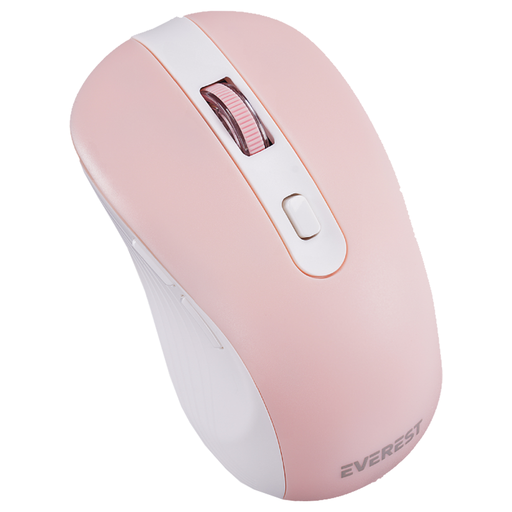 Everest KM-9676 Telefon Standlı Beyaz/Pembe Kablosuz Klavye Mouse Set