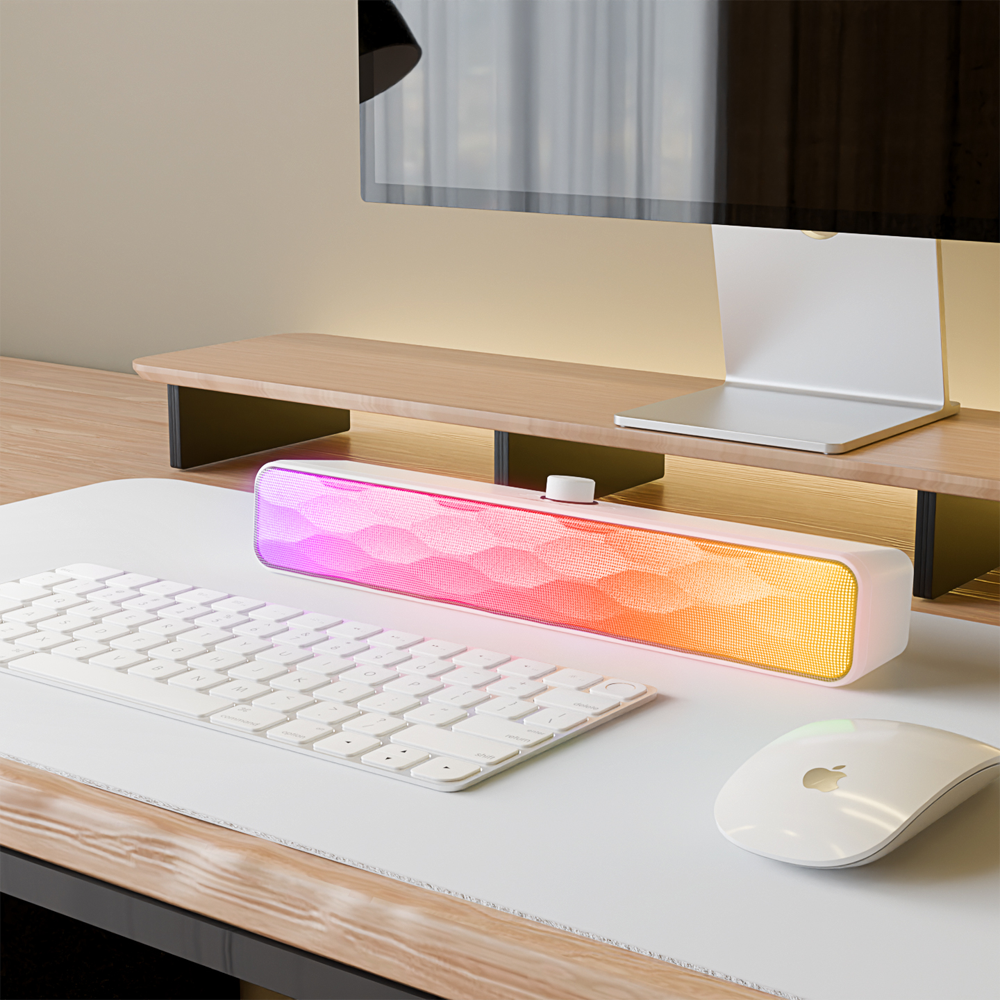 Mikado MD-SBT31 5*2W  1200mAh TF/BT/USB/Type-C RGB Beyaz Soundbar Speaker