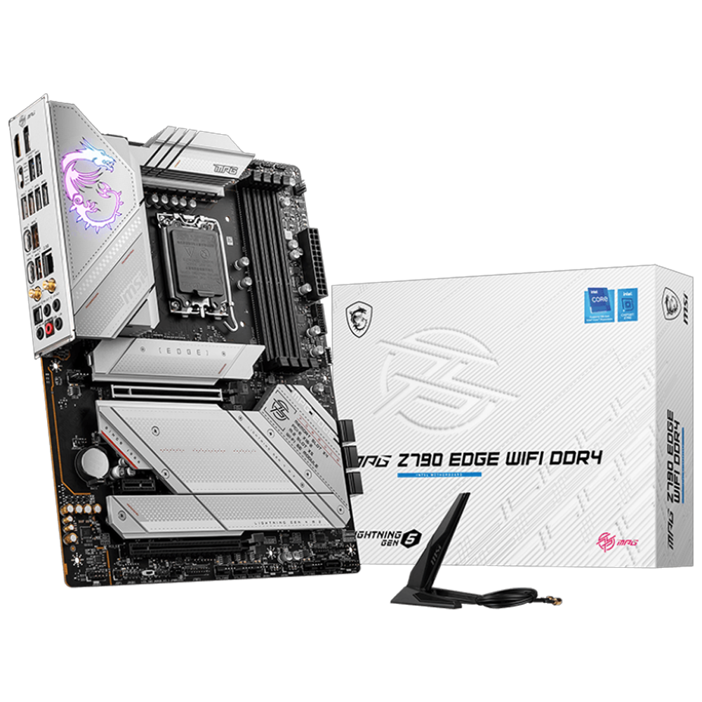 MSI MPG Z790 EDGE WIFI 5333MHz(OC) DDR4 Soket 1700 M.2 HDMI DP ATX Anakart görsel 1