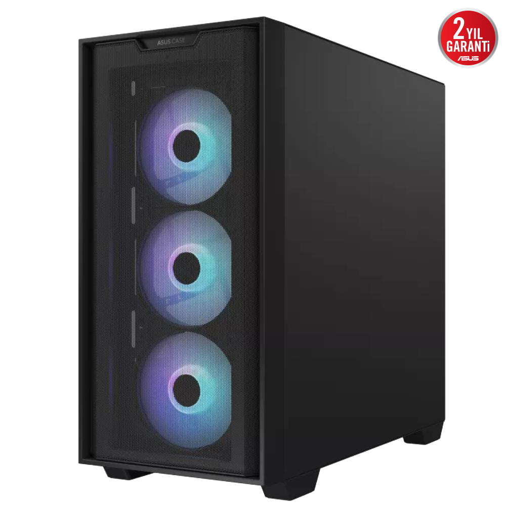ASUS A21 PLUS 750W 80+ Gold Tempered Glass ARGB Siyah USB 3.2 mATX Kasa