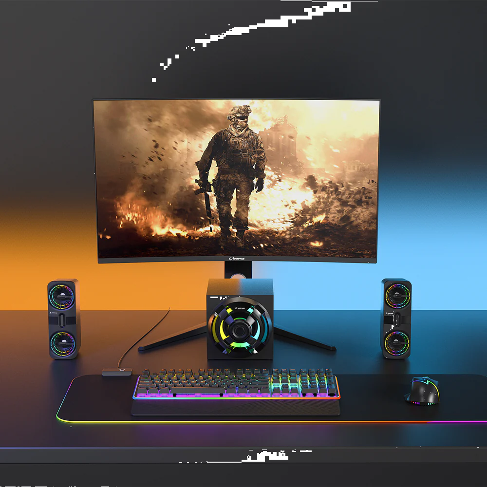 Rampage RMS-311 Shard 2+1 80W Bluetooth RGB Gaming Speaker