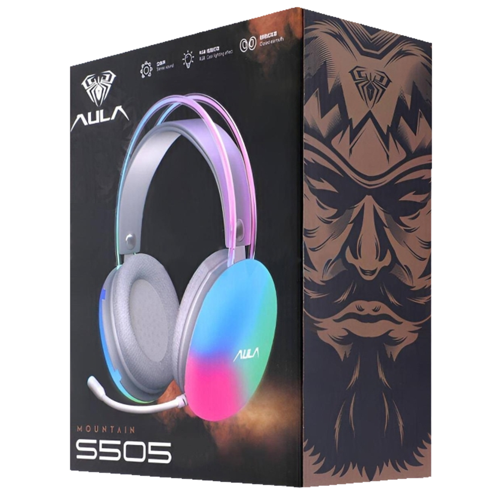 Aula S505 RGB Kablolu Yeşil Gaming Kulaklık