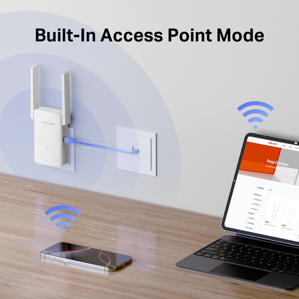 Mercusys ME80X AX3000 3000 Mbps WIFI Menzil Genişletici
