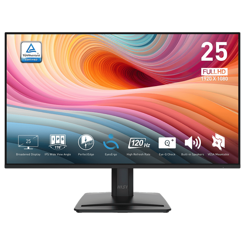 MSI PRO MP251 E2 25" 120Hz 1ms HDMI DP D-Sub HDR Ready AdaptiveSync FHD IPS Monitör