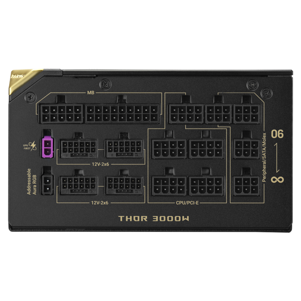 ASUS ROG THOR 3000WT3 20.Yıl Özel Sürüm ROG Equalizer 3000W 80+ Titanium ATX 3.1 Gen 5.1 Full Modüler PSU