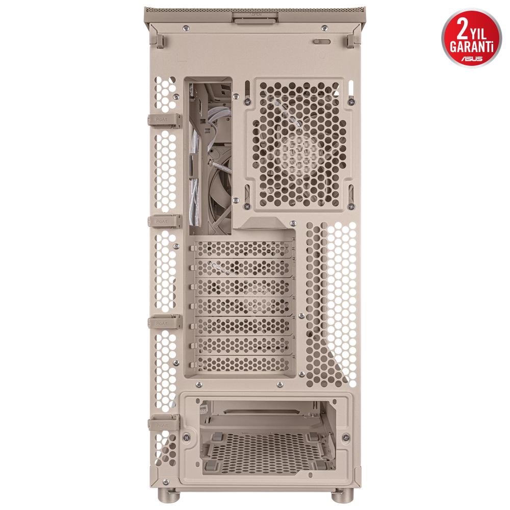 ASUS ProArt PA401 Wood Edition Mesh Tempered Glass USB-C 3.2 Bej ATX Mid Tower Kasa