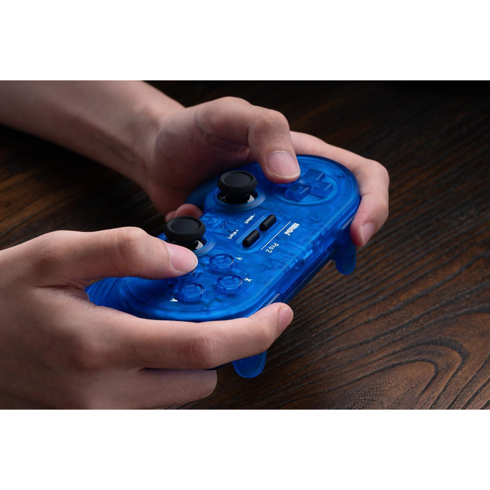 8BitDo Pro 2  Hall Efect Kablosuz Transparan Mavi Gamepad