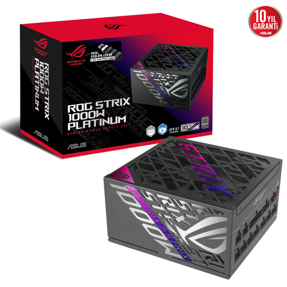 ASUS ROG STRIX 1000P ROG Equalizer 1000W 80+ Platinum ATX 3.1 Gen 5.1 Full Modüler PSU